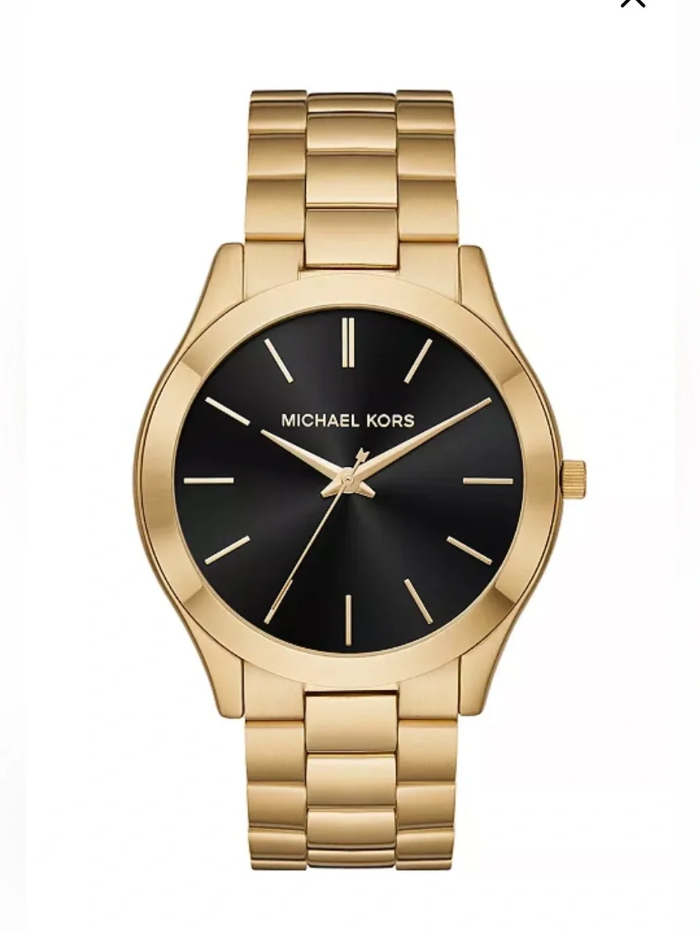 Michael Kors Gold Bracelet Watch with Black Dial